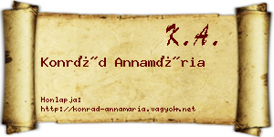 Konrád Annamária névjegykártya